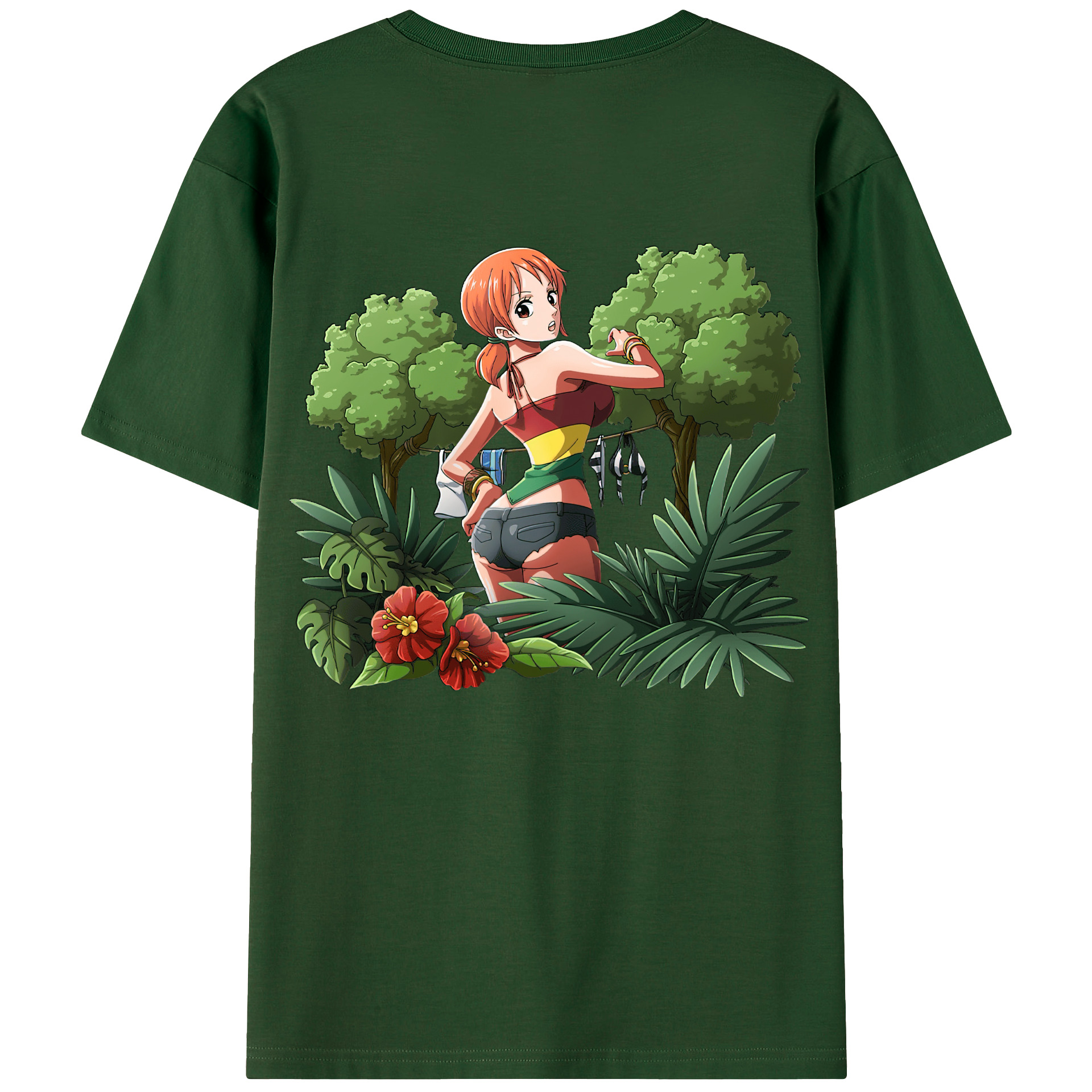 ワンピース ナミ ONE PIECE Nami 綿100％半袖Tシャツ（背面プリント）